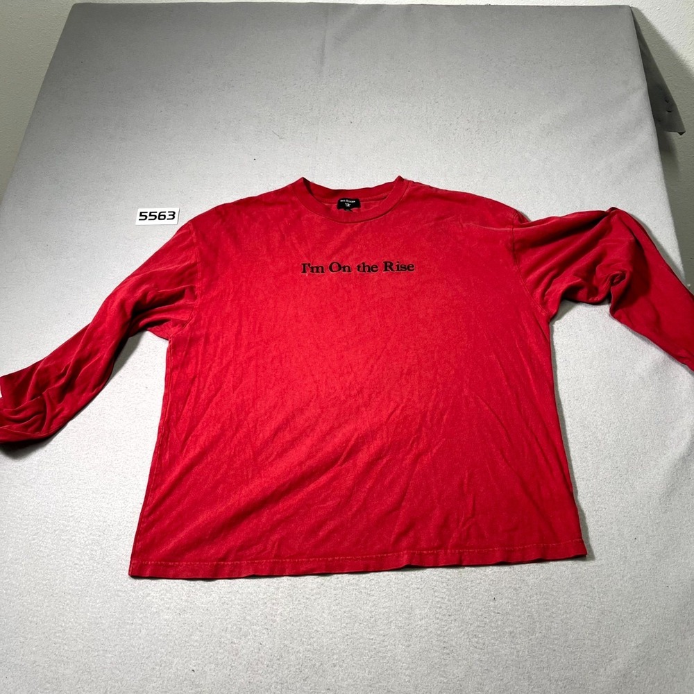 True Religion I m on the Rise Shirt Mens XL Red Cotton Crew Neck‎ Streetwear